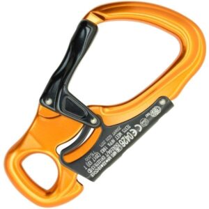 Kong TANGO ORANGE-BLACK aluminum carabiner for via ferrata rope slings with double security system