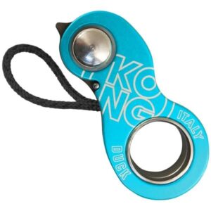 Kong DUCK Black-Cyan ultra-compact emergency rescue clamp lock for ropes 8-13 mm