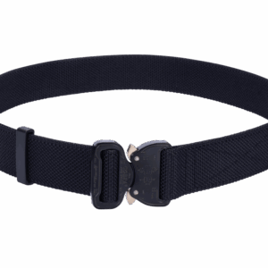 Bayonet BCOM38-BLK Pas średnio-sztywny COMBAT Czarny o szerokości 38mm metalowa klamra Cobra® 9kN KTL mosiężne uszka Rozmiar uniwersalny 70-120cm