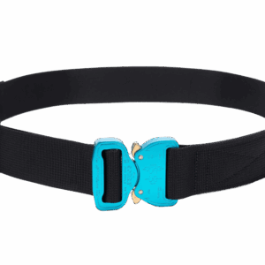 Bayonet BOUT38-BLA Pas miękki OUTDOOR Czarny o szerokości 38mm metalowa klamra Cobra® 9kN azure blue Rozmiar uniwersalny 70-120cm