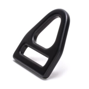 Climbing Technology black anodized double V-Ring flat with a strength of 25kN for webbing 45mm