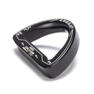 AustriAlpin DA45DR-K+L BLACK KTL with white letters D-Ring frame 22kN for webbing 45mm