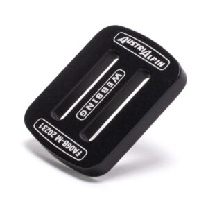 AustriAlpin FA06B-M-ELOX+L CZARNE matowe anodowane okienko 2-slotowe WZMOCNIONE sprzączka do uprzęży paralotniarskiej i spadochronowej do taśm 25mm