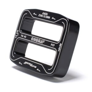 AustriAlpin FA45FCF-K+L BLACK KTL with white letters 2-slot frame rectangular window 15kN for webbing 45mm