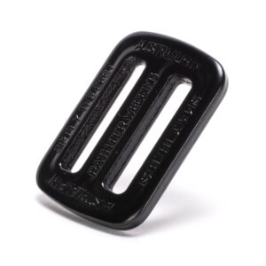 AustriAlpin FC06B-K BLACK KTL 2-slot window symmetric buckle for paragliding and parachute harnesses for webbing 25mm