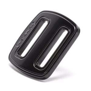 AustriAlpin FC07B-K CZARNE KTL okienko 2-slotowe asymetryczne sprzączka do uprzęży paralotniarskiej i spadochronowej do taśm 25mm