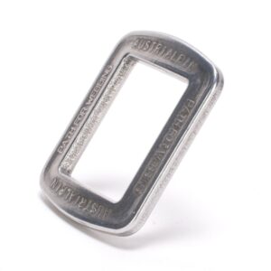 AustriAlpin FC15A SREBRNA anodowana ramka 1-slotowa sprzączka do uprzęży paralotniarskiej i spadochronowej do taśm 30mm