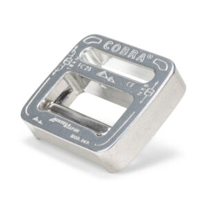 AustriAlpin FC25CF-A SILVER anodized inseparable metal buckle COBRAFRAME with selt-locking beam 9kN for webbing 25mm