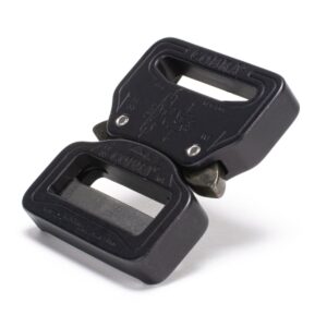 AustriAlpin FC33MVF-B-ELOX BLACK MATTE anodized flat metal buckle Cobra® Original 9kN for webbing 33mm