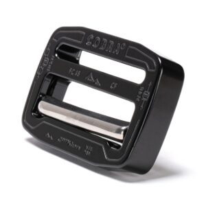 AustriAlpin FC45CF-K BLACK KTL inseparable metal buckle COBRAFRAME 9kN with self-locking beam for webbing 45mm