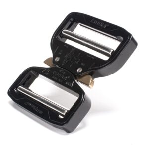 AustriAlpin FC58KSS-XL BLACK KTL flat metal buckle Cobra® Original 9kN double-sided adjustable for 58mm thicker webbing ears XL