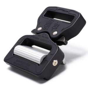 AustriAlpin FE45MVF-XB-ELOX BLACK MATTE anodized strongest Super Cobra® buckle 23kN for webbing 45mm ears XL Open Under Load