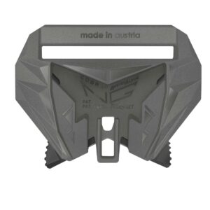 Austrialpin FN45WF-EM WOLF GREY polymer equipment buckle female half sewn Cobra® NG for webbing 45mm ears Black