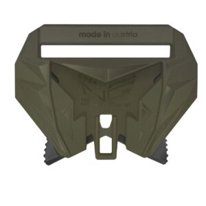 Austrialpin FN45WF-LM OLIVE GREEN polymer equipment buckle female half sewn Cobra® NG for webbing 45mm ears Black