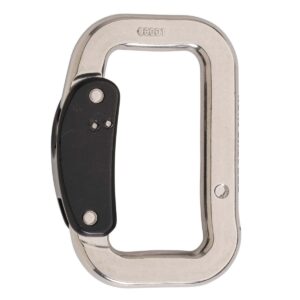 AustriAlpin FP24I STRATUS SLIM rectangular stainless steel carabiner for webbing 25mm with automatic locking system slide autolock