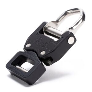 AustriAlpin FX25MVD-B-ELOX BLACK MATTE anodized reinforced metal buckle with integrated steel D-ring Cobra® Pro Style 18kN for webbing 25mm