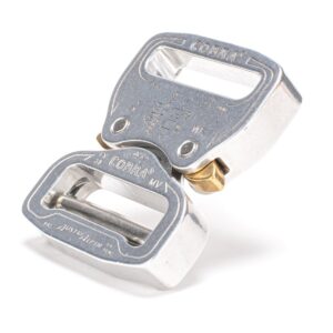 AustriAlpin FX38AVF SILVER anodized reinforced metal buckle Cobra® Pro Style 18kN for webbing 38mm