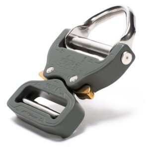 AustriAlpin FX45FVD-XL FOLIAGE GREEN reinforced metal buckle with integrated steel D-ring Cobra® Pro Style 18kN for webbing 45mm ears XL