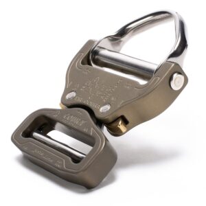 AustriAlpin FX45HVD GRAY hardcoated (tough coating) reinforced metal buckle with integrated steel D-ring Cobra® Pro Style 18kN for webbing 45mm
