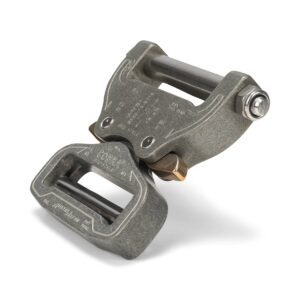 AustriAlpin FX45HVR-XL GRAY hardcoated (tough coating) reinforced metal buckle Cobra® Pro Style 18kN for webbing 45mm put on without sewing RnR