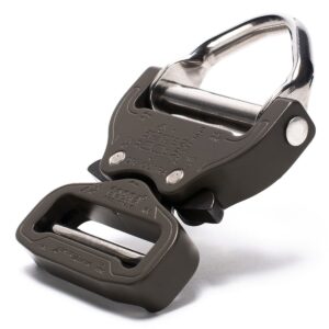 AustriAlpin FX45QVD-XB BROWN GRAY reinforced metal buckle with integrated steel D-ring Cobra® Pro Style 18kN for webbing 45mm ears XL