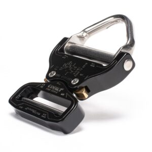 AustriAlpin FX50KVD CZARNA KTL klamra metalowa ze zintegrowanym uchem stalowym D-ring Cobra® Pro Style o podwyższonej wytrzymałości 18kN do taśm 50mm