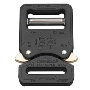 AustriAlpin FY25KFV BLACK KTL flat metal buckle Cobra® Pro Style 9kN for webbing 25mm