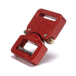 AustriAlpin FY25RVF RED anodized 25mm flat metal buckle Cobra® Pro Style 9kN for webbing 25mm