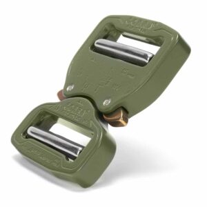 AustriAlpin FY38LVV OLIVE GREEN płaska klamra metalowa dwustronnie regulowana Cobra® Pro Style 9kN do taśm 38mm