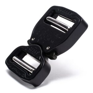 AustriAlpin FY38MVV-B-ELOX BLACK MATTE anodized flat metal buckle double-sided adjustable Cobra® Pro Style 9kN for webbing 38mm