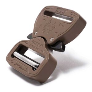 AustriAlpin FY45CVF-XB COYOTE BROWN flat metal buckle Cobra® Pro Style 9kN for webbing 45mm ears XL black