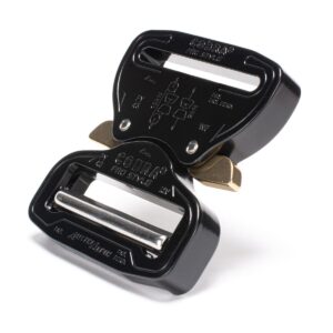 AustriAlpin FY45KVF-XL BLACK KTL flat metal buckle Cobra® Pro Style 9kN for webbing 45mm ears XL