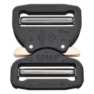 AustriAlpin FY45KVV-XL CZARNA KTL płaska klamra metalowa dwustronnie regulowana Cobra® Pro Style 9kN do taśm 45mm uszka XL NF