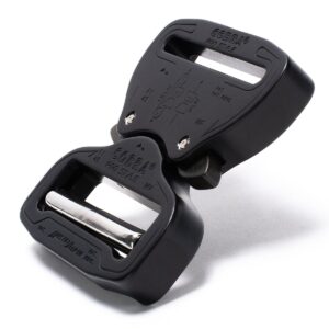 AustriAlpin FY45MVF-B-ELOX BLACK MATTE anodized flat metal buckle Cobra® Pro Style 9kN for webbing 45mm