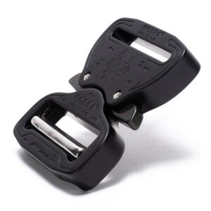 AustriAlpin FY45MVF-XB-ELOX BLACK MATTE anodized flat metal buckle Cobra® Pro Style 9kN for webbing 45mm ears black XL