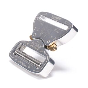 AustriAlpin FY50AVF SILVER anodized flat metal buckle Cobra® Pro Style 9kN for webbing 50mm
