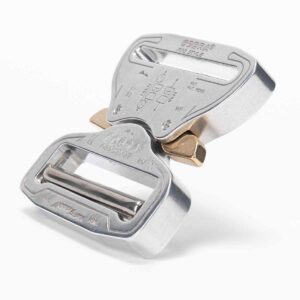 AustriAlpin FY50AVF-XL SILVER anodized flat metal buckle Cobra® Pro Style 9kN for 50mm ears XL