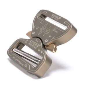 AustriAlpin FY50HVF-XL GRAY hardcoated (tough coating) flat metal buckle Cobra® Pro Style 9kN for webbing 50mm ears XL