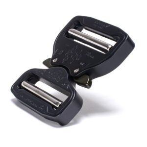 AustriAlpin FY50MVV-XB CZARNA anodowana płaska klamra metalowa dwustronnie regulowana Cobra® Pro Style 9kN do taśm 50mm uszka XL czarne