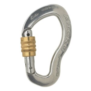 AustriAlpin KM13A MICRO lightweight aluminum HMS carabiner for ropes with locking screw-lock