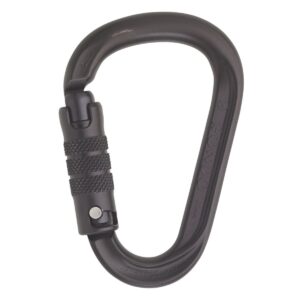 AustriAlpin KR35B3-X RONDO BLACK anodized aluminum HMS carabiner for ropes with 3-way automatic locking