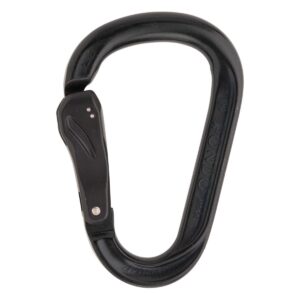 AustriAlpin KR43H-X-ID RONDO BLACK anodized aluminum HMS carabiner for ropes with automatic locking system slide autolock + ID