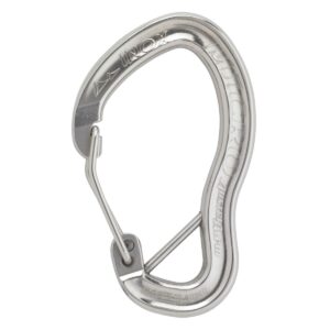 AustriAlpin NM02AL MICRO pear-shaped Inox HMS carabiner for ropes with wire gate + Selife