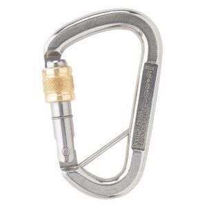 AustriAlpin TN11AK-IS D-asymmetric Inox carabiner for ropes with screw locking + Selfie