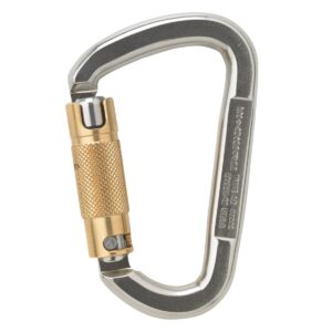 AustriAlpin TN35AK-I D-asymmetric Inox carabiner for ropes with 2-way automatic locking