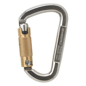 AustriAlpin TN35AK3-I D-asymmetric Inox carabiner for ropes with 3-way automatic locking