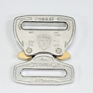 AustriAlpin FM25AFF SILVER anodized lightweight metal buckle double-sided sewn Cobra® Fashion Model 2kN for webbing 25mm